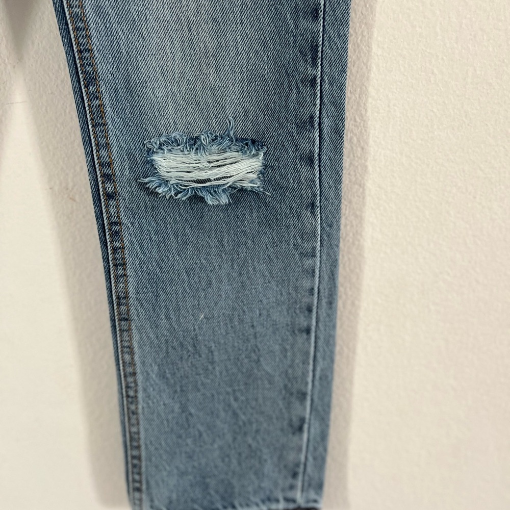 Size 10 girls blue jeans with adjustable waist. 7 For all mankind brand. - Picture 6 of 13